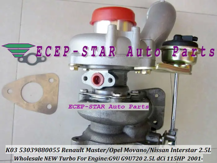 TURBO K03 53039700055 53039880055 Turbocharger For nissan Interstar Renault Master Opel Movano 2.5L dCi 115HP G9U G9U720 (4)
