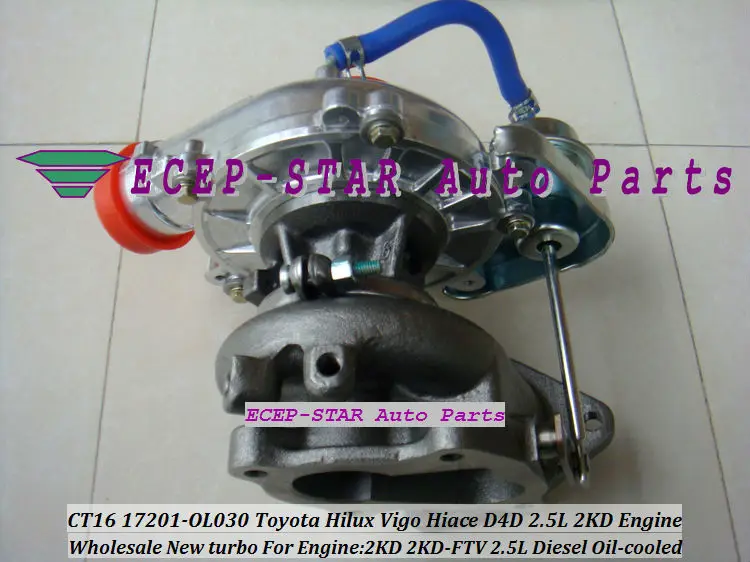 CT16 17201-OL030 17201-0L030 Turbocharger Toyota Hilux Vigo D4D 2.5L Diesel Engine 2KD 2KD-FTV (3)