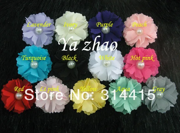 2'' chiffon mesh flower with pearl.jpg