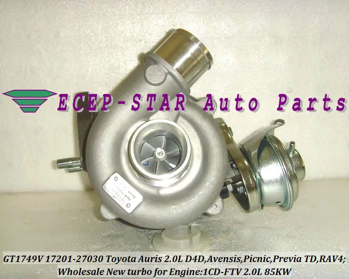 GT1749V 17201-27030 721164-0003 Toyota Auris 2.0L D-4D,Avensis,Picnic,Previa TD,RAV4 1CD-FTV turbocharger (1)