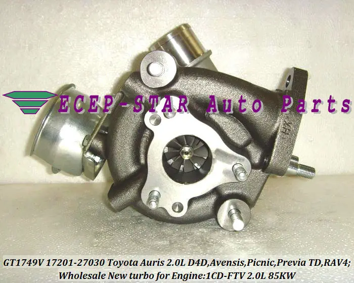 GT1749V 17201-27030 721164-0003 Toyota Auris 2.0L D-4D,Avensis,Picnic,Previa TD,RAV4 1CD-FTV turbocharger (2)