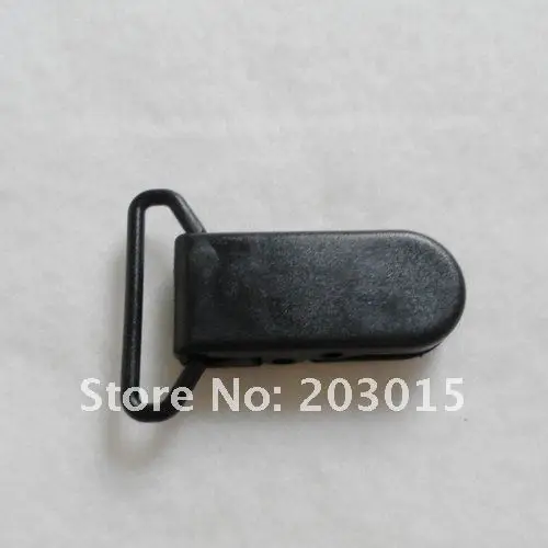 (wholesale) 200pcs Hot Black D shape Plastic Clip for 20mm ribbon, plastic Pacifier clip, Soother Clip + free shipping