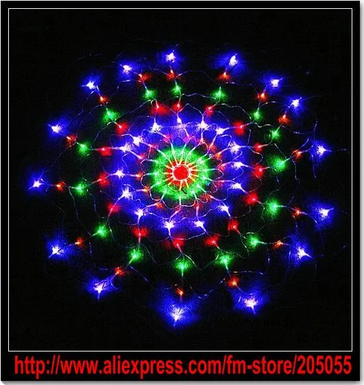 Colorful 120 LED Net Light For Christmas/Wedding Party Spider NET X'MAS Party decorate light Ornament Wedding party