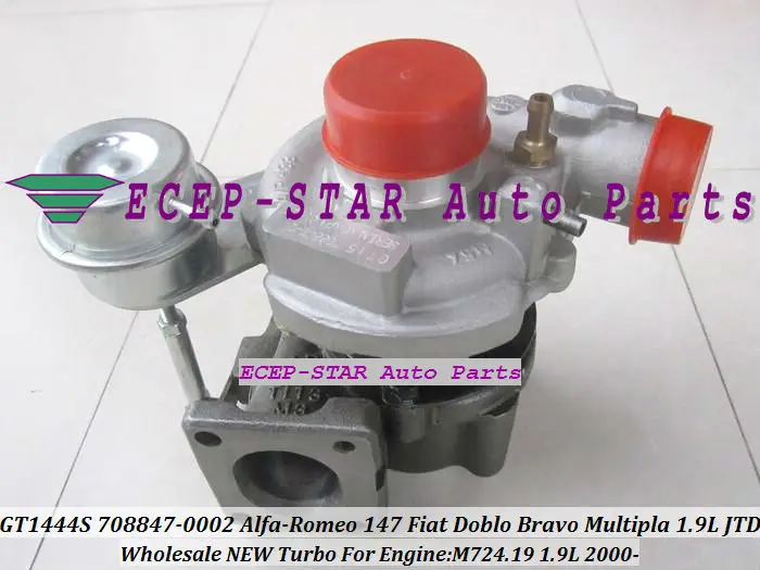 GT1444S 708847-0002 708847 turbo TURBINE for Alfa-Romeo 147 Fiat Doblo Bravo Multipla 1.9L JTD M724.19 2000- turbocharger (3)