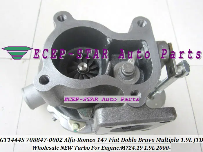 GT1444S 708847-0002 708847 turbo TURBINE for Alfa-Romeo 147 Fiat Doblo Bravo Multipla 1.9L JTD M724.19 2000- turbocharger (4)