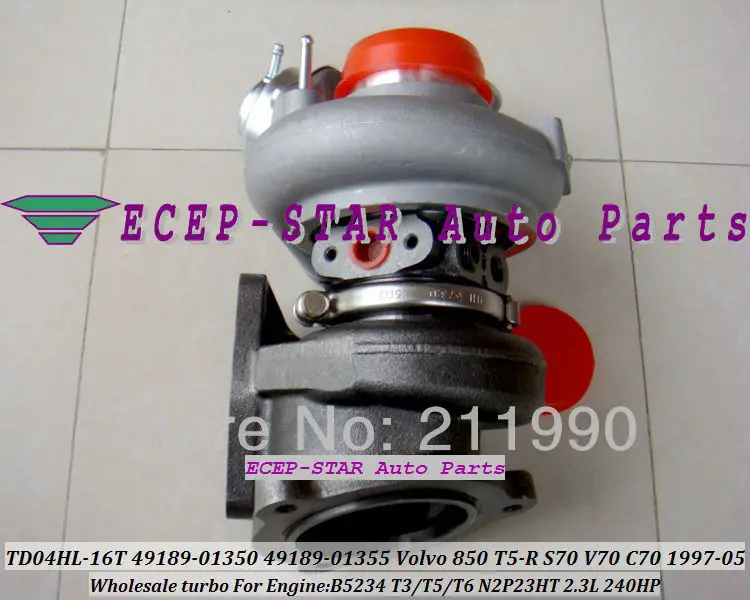 TD04HL-16T 49189-01350 49189-01355 VOLVO 850 T5-R S70 V70 C70 1997-05 240HP engineB5234T5 T3 T6 N2P23HT 2.3L turbocharger (2)