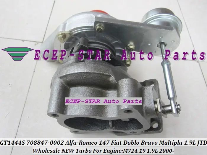 GT1444S 708847-0002 708847 turbo TURBINE for Alfa-Romeo 147 Fiat Doblo Bravo Multipla 1.9L JTD M724.19 2000- turbocharger (6)