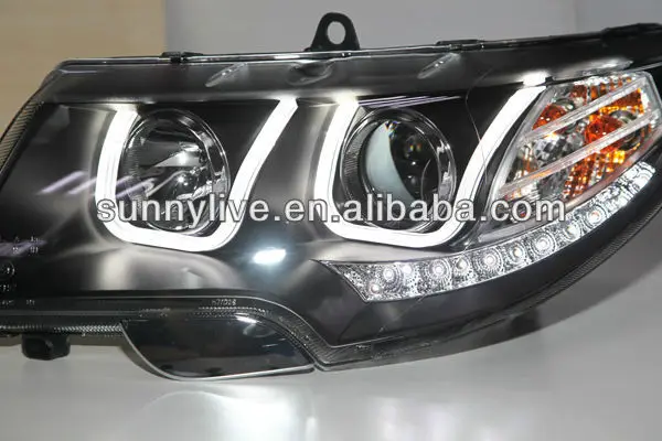 For Skoda Superb LED Head Lamp Angel Eyes 2009-2013 year U Style
