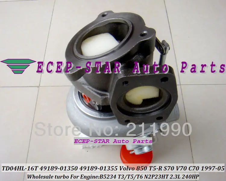 TD04HL-16T 49189-01350 49189-01355 VOLVO 850 T5-R S70 V70 C70 1997-05 240HP engineB5234T5 T3 T6 N2P23HT 2.3L turbocharger (6)