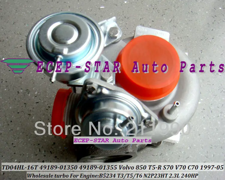 TD04HL-16T 49189-01350 49189-01355 VOLVO 850 T5-R S70 V70 C70 1997-05 240HP engineB5234T5 T3 T6 N2P23HT 2.3L turbocharger (6
