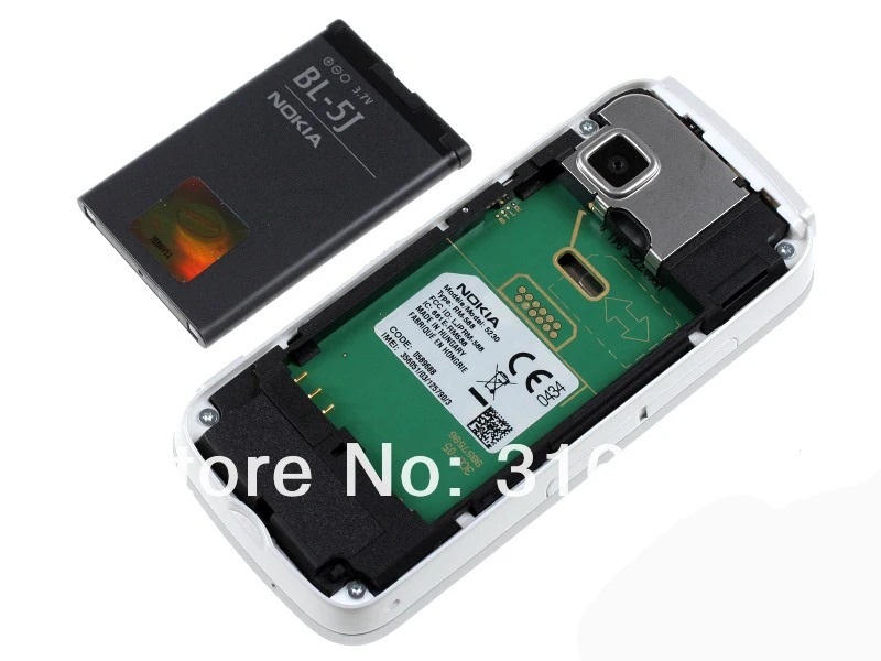 Refurbished smartphone Nokia 5230 GPS 3G 3.2" Bluetooth JAVA 2MP Unlocked Mobile Phone white 8