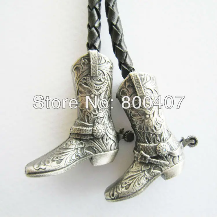2013 New Silver Plating Saddle Horseshoe Spurs Cowboy Boots Ties