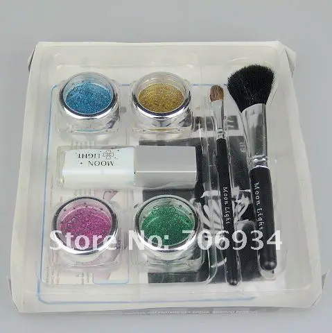 Wholesale glitter tattoo kit 4 Colors Supply Kit  Body Painting Tattoo Deluxe Kit Body Art Kit BALK4