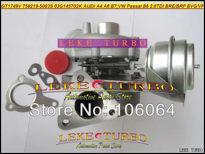 GT1749V 758219-5003S 758219 03G145702K Turbo Turbocharger For AUDI A4 B7 VW Volkswagen Passat B6 2.0L TDI 2004- BRE BRF BVG BVF 140HP (2)