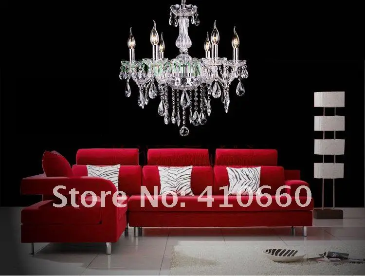 European Chandelier Crystal Lamp ceiling light bedroom study Dining room 6 light