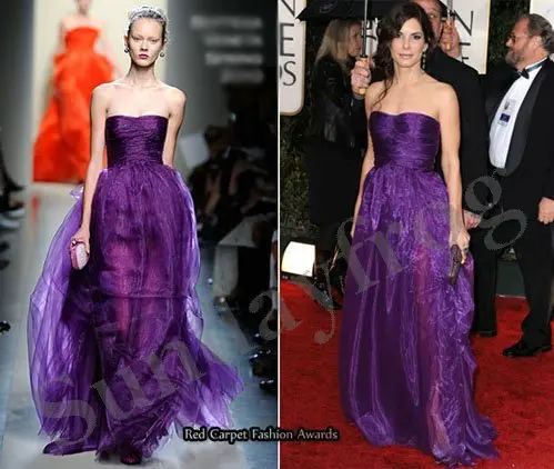 Sandra Bullock Purple Dress Online, 53 