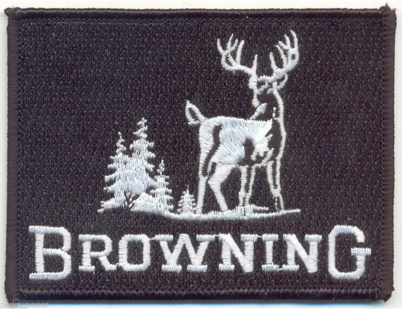 NEW 2 1/2 X 3 5/8 INCH BROWNING IRON ON PATCH FREE SHIPPING 
