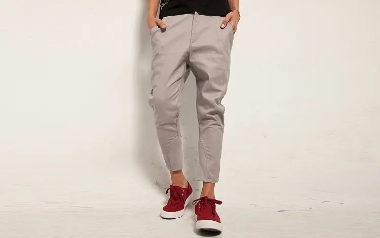 Mens cropped tapered pants Outlet
