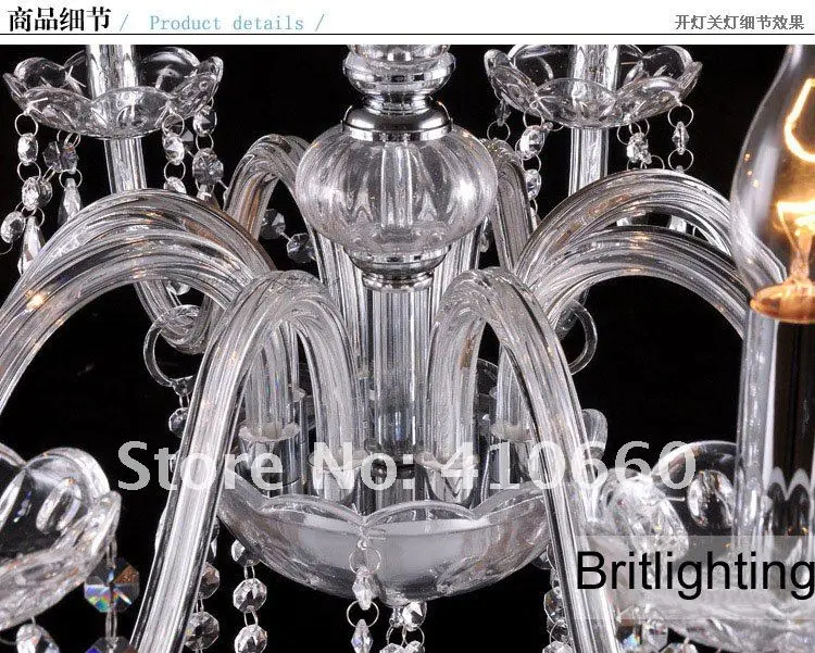 European Chandelier Crystal Lamp ceiling light bedroom study Dining room 6 light