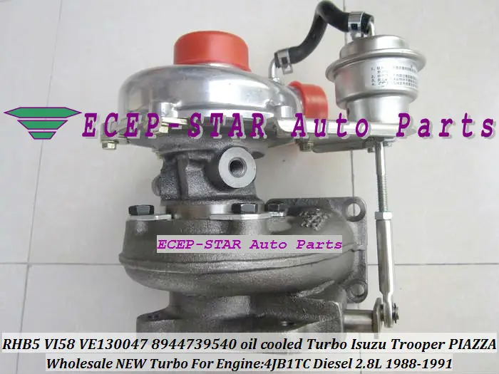 RHB5 VI58 VE130047 8944739540 oil cooled Turbo For Isuzu Trooper PIAZZA 4JB1TC Diesel 2.8L 1988-1991 turbocharger (1)