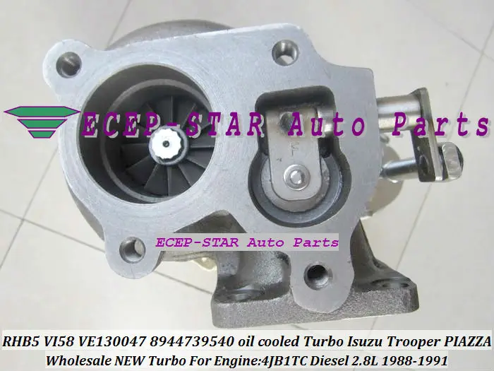 RHB5 VI58 VE130047 8944739540 oil cooled Turbo For Isuzu Trooper PIAZZA 4JB1TC Diesel 2.8L 1988-1991 turbocharger (2)