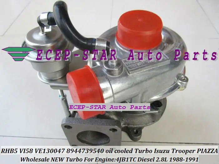 RHB5 VI58 VE130047 8944739540 oil cooled Turbo For Isuzu Trooper PIAZZA 4JB1TC Diesel 2.8L 1988-1991 turbocharger (3)