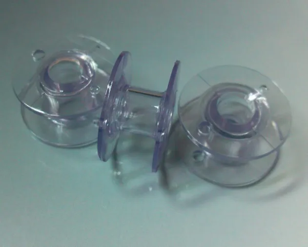 blue A plastic bobbins