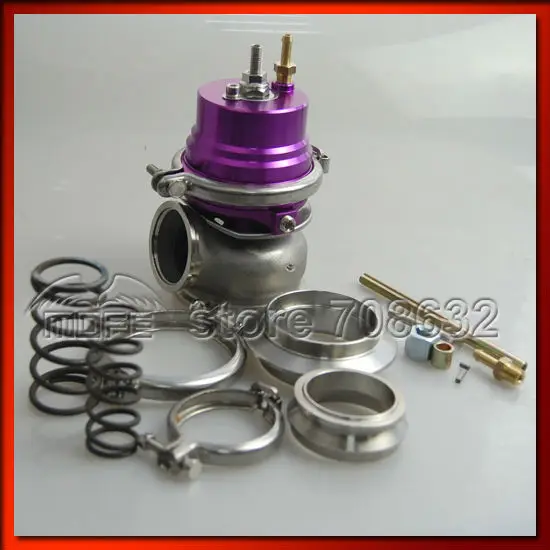 Adjustable 60mm V Band External Wastegate Waste Gate Purple With Flange DSC_0024