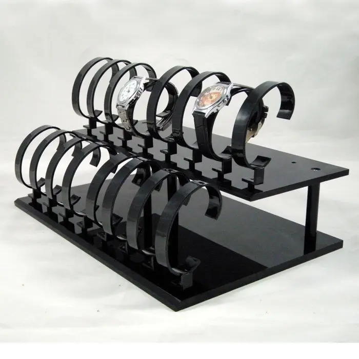 Wholesale Watch Display Stand Rack-Watch Display Stand Rack For 16 Pcs Black 