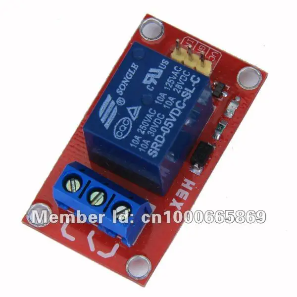 Free Ship,2 pcs/lot,1 Channel 5V Relay Module For  PIC ARM AVR DSP NEW
