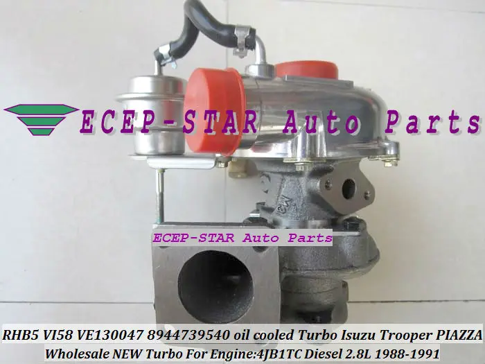 RHB5 VI58 VE130047 8944739540 oil cooled Turbo For Isuzu Trooper PIAZZA 4JB1TC Diesel 2.8L 1988-1991 turbocharger (5)