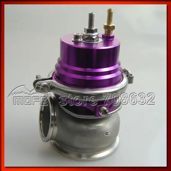 Adjustable 60mm V Band External Wastegate Waste Gate Purple With Flange DSC_0028
