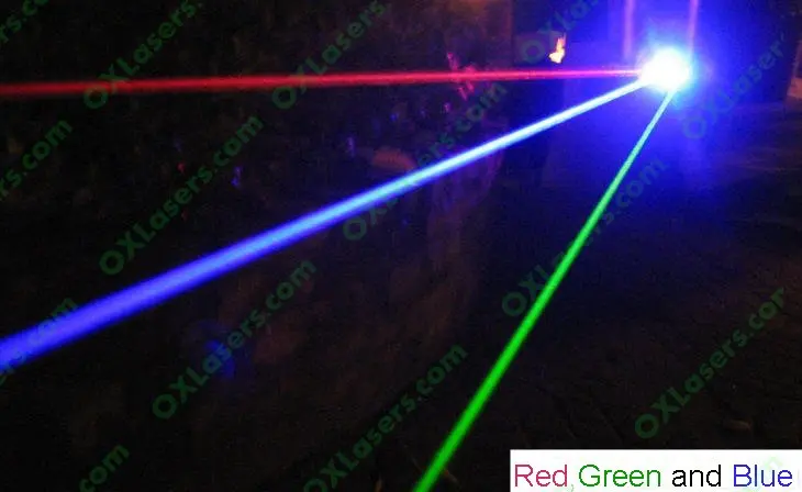 OXLasers OX-RGB301 1000mw blue laser + 100mw Red laser + 100mw green laser 3 in 1 focusable laser pointer free shipping