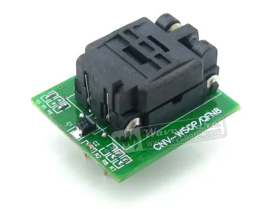 QFN8 TO DIP8 QFN8 MLF8 MLP8 Plastronics QFN IC Programming Adapter Test Burn-in Socket 5.1x6.1mm 1.27Pitch + Free Shipping