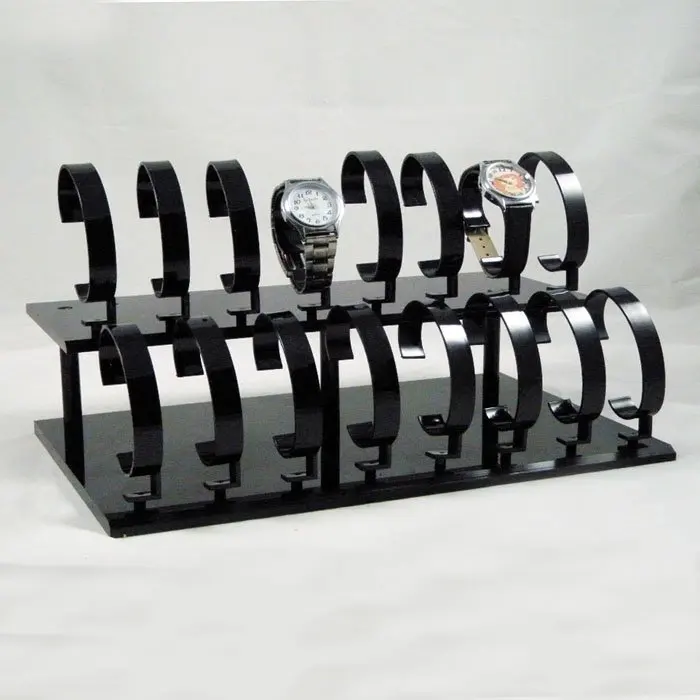Wholesale Watch Display Stand Rack-Watch Display Stand Rack For 16 Pcs Black 
