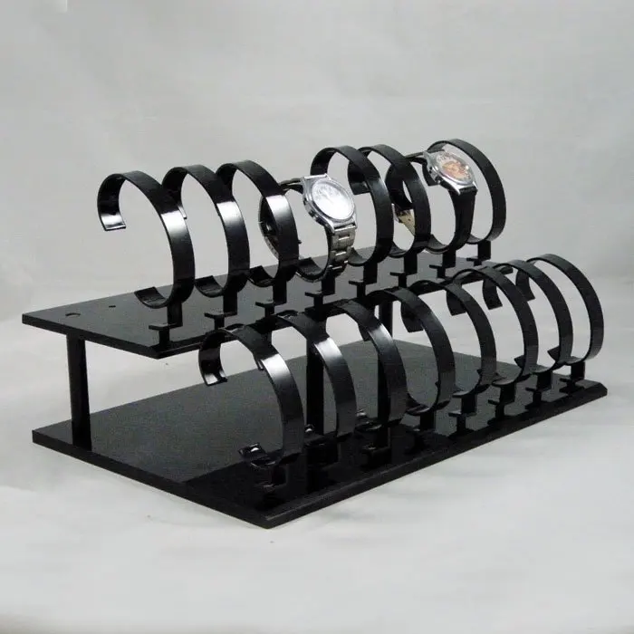 Wholesale Watch Display Stand Rack-Watch Display Stand Rack For 16 Pcs Black