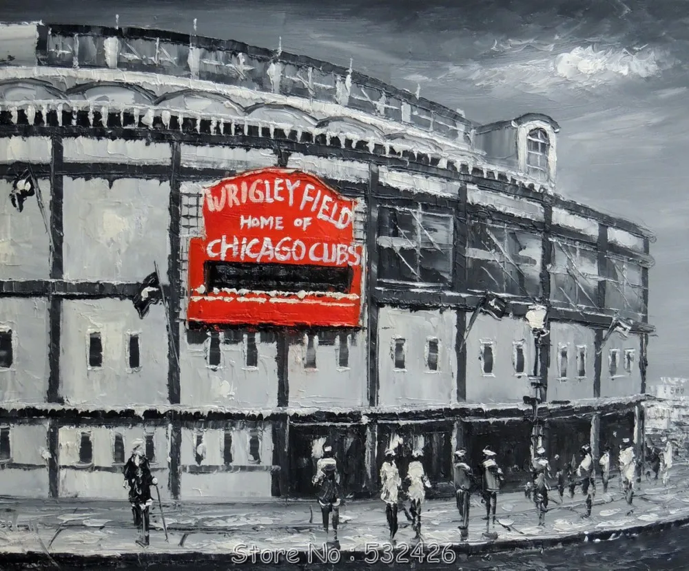 Chicago Wrigley Field Canvas 11x17” Prints Wall Hangings