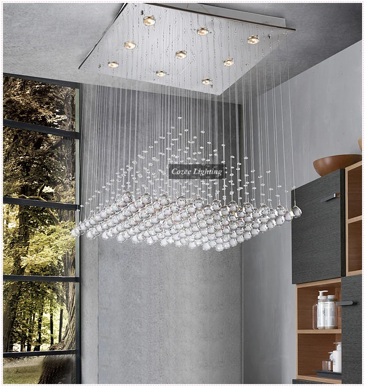 Free Shipping Modern Foyer Chandelier Crystal Ceiling Lamps Lights