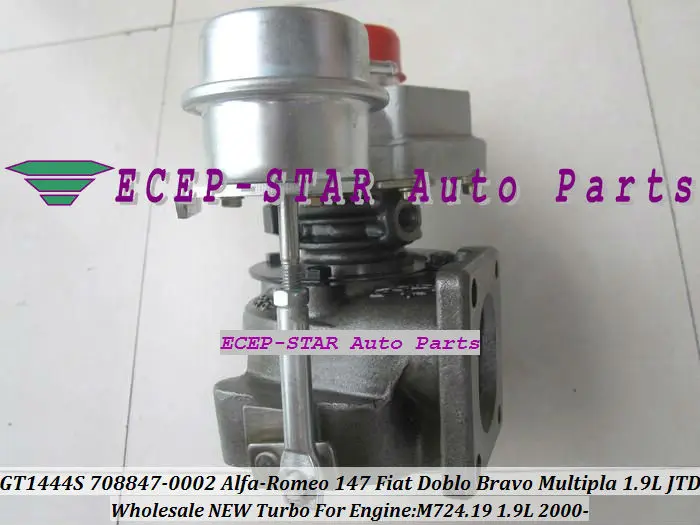 GT1444S 708847-0002 708847 turbo TURBINE for Alfa-Romeo 147 Fiat Doblo Bravo Multipla 1.9L JTD M724.19 2000- turbocharger (2)