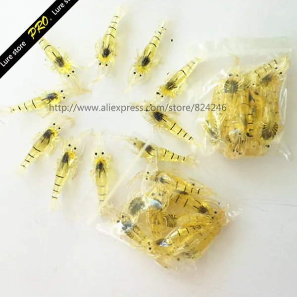 o Envio Gratuito de 200 Lote Cheiro Fedorento Camarão 45mm Isca Mini Macio Fishingshrimp Iscas Pçs - 7 Cheap Iscas artificiais