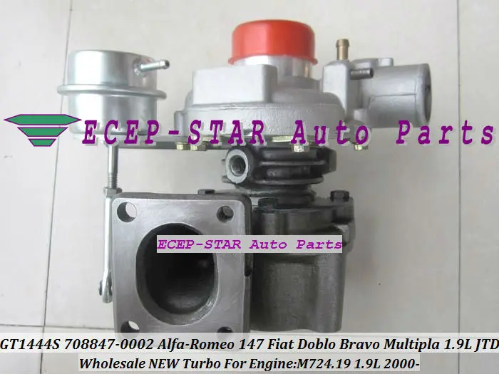 GT1444S 708847-0002 708847 turbo TURBINE for Alfa-Romeo 147 Fiat Doblo Bravo Multipla 1.9L JTD M724.19 2000- turbocharger (1)