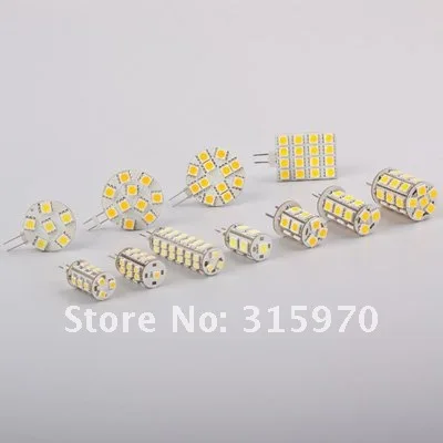 G4 LED bi-polarity capable 16pcs 5050smd AC/DC10-30V full color square type 260LM 