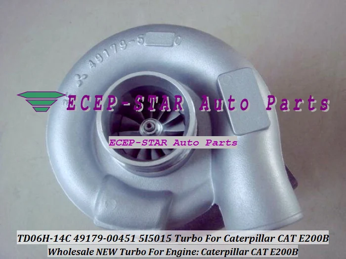 NEW TD06H-14C 49179-00451 5I5015 Turbo Turbine Turbocharger For Caterpillar CAT E200B with gaskets