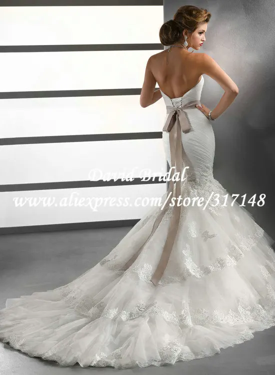 Gorgeous Corset Back Tulle Lace Mermaid Wedding Dresses 2017 With New Arrival A Line Strapless 2017 Ankle Length Bridal Wedding Dress Ef1228usd 152 94 Piece