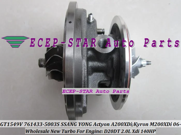 Turbo CHRA Cartridge Turbocharger Core GT1549V 761433-5003S 761433 A6640900880 SSANG YONG Actyon A200XDi Kyron M200XDi 2.0L Xdi 2006- D20DT 140HP (1)