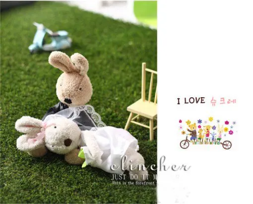 Candice guo! Brand new plush toy lover Le sucre rabbit wedding dress bunny stuffed toy good gift for lover 1 pair