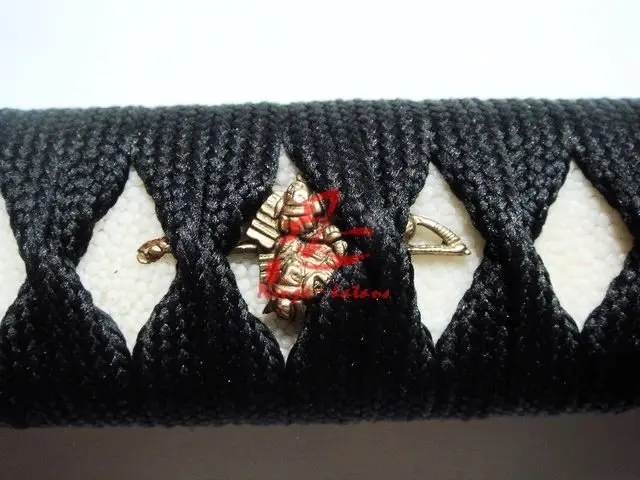 handmade japanese samurai katana demon tsuba titanium adsorb folded steel sword