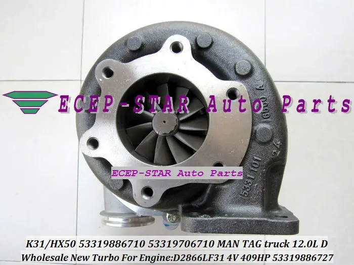 K31 53319886710 53319706710 turbo Fit for MAN TAG truck D2866LF31 4V 12.0L D 409HP turbocharger (3)