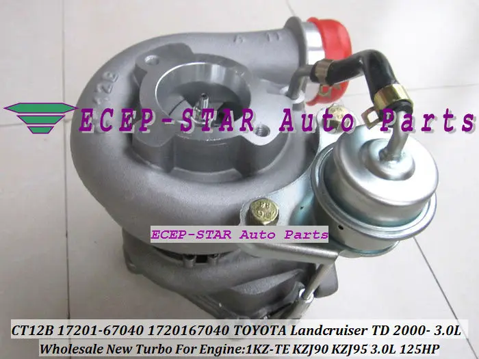 CT12B 17201-67040 1720167040 Turbo Turbine Turbocharger Fit for Toyota Landcruiser TD 2000- 1KZ-TE KZJ90 KZJ95 3.0L 125HP (4)