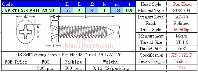LJSP ST1.6x3A PH A2